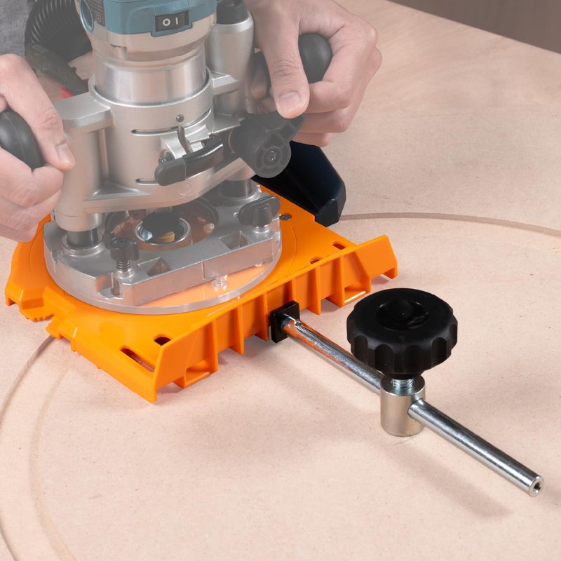 POWERTEC Router Circle Cutting Jig – Adjustable Router Template System for 11" to 54" Circles – Fits Most Routers with 1" Porter Cable Style Bushing (72243) - Image 1